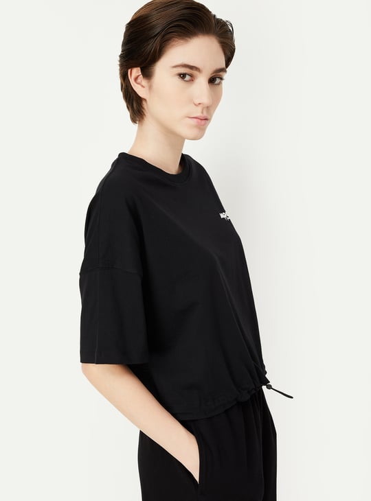 Women Solid Athleisure T-shirt