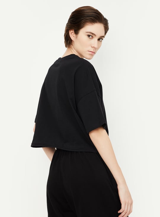 Women Solid Athleisure T-shirt