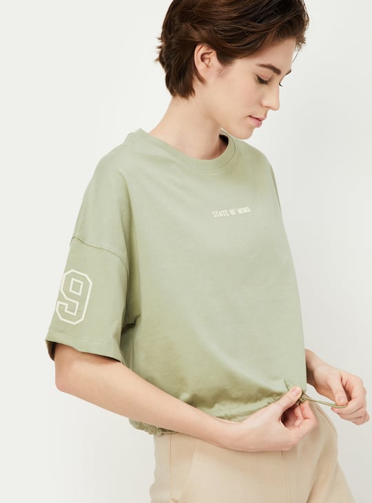 Women Solid Athleisure T-shirt