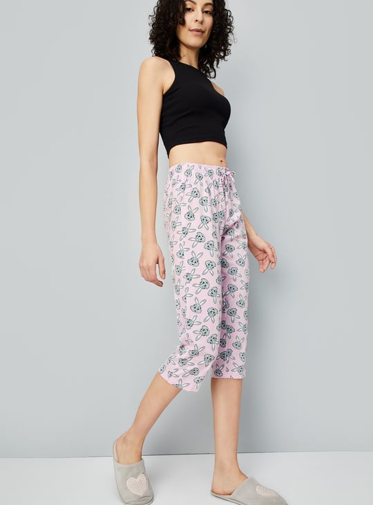 Women Printed Knit Capris