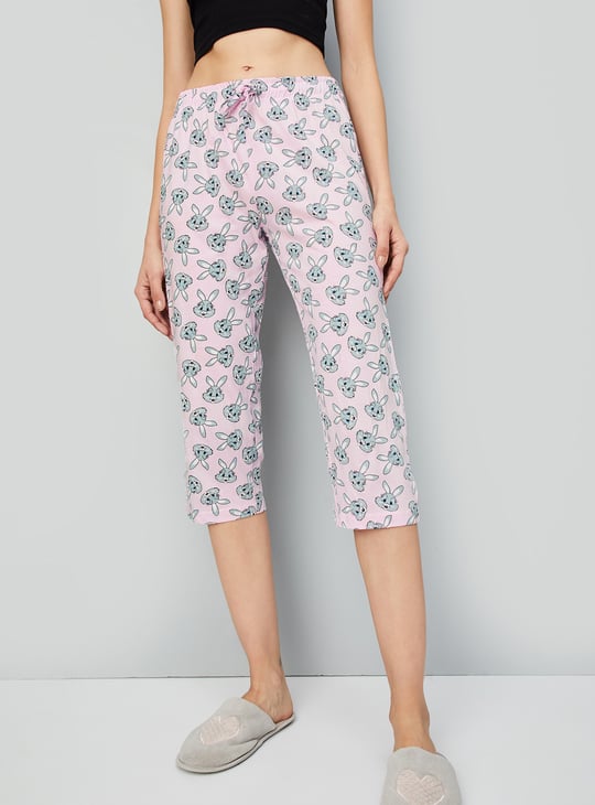 Women Printed Knit Capris