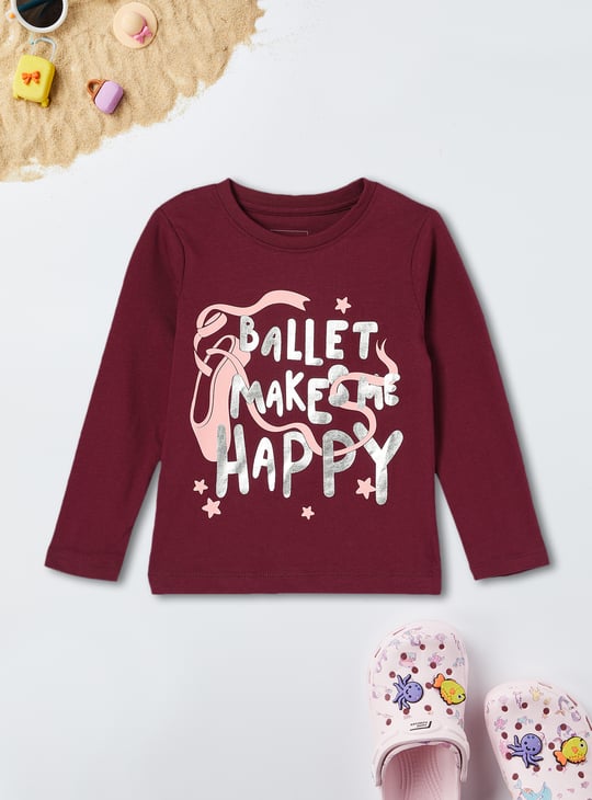 Girls Metallic Printed T-shirt
