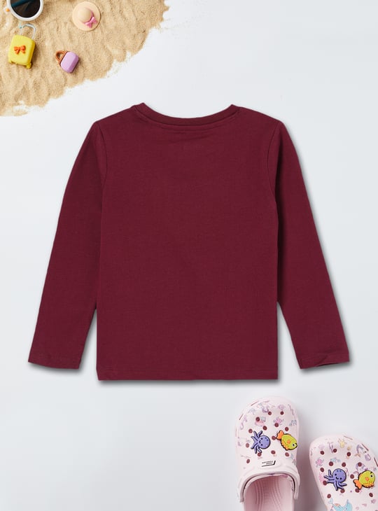 Girls Metallic Printed T-shirt