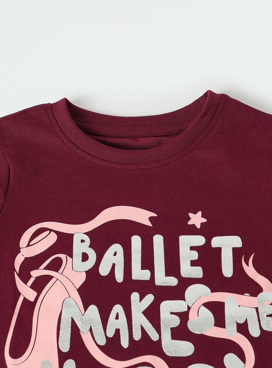Girls Metallic Printed T-shirt