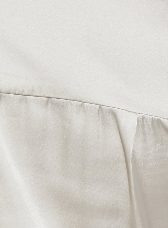 ALAYA F x URB_N Women Satin Crop Shirt