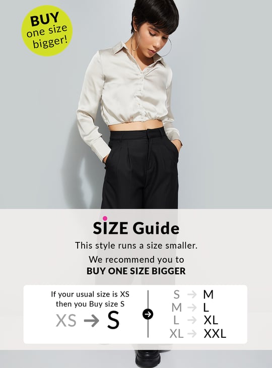 ALAYA F x URB_N Women Satin Crop Shirt