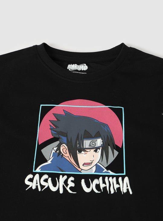 Boys Oversized Sasuke Printed T-shirt