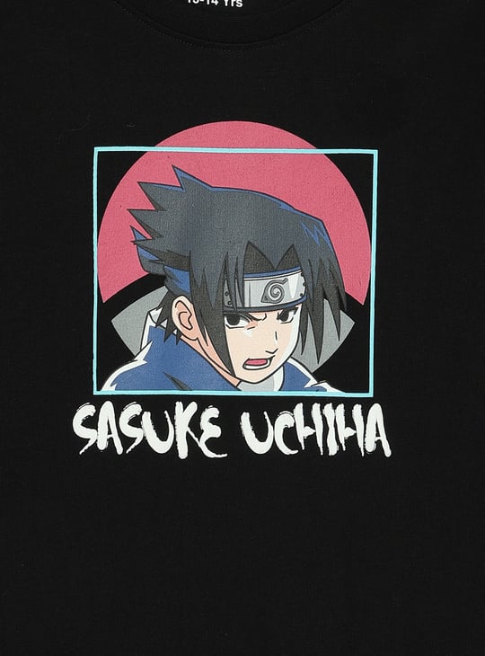 Boys Oversized Sasuke Printed T-shirt