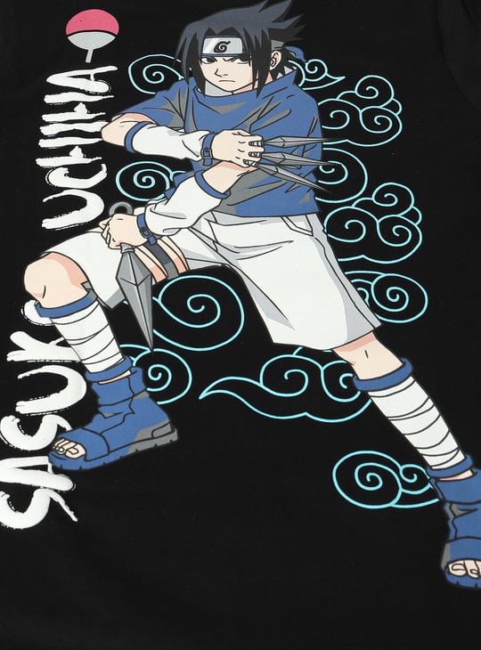 Boys Oversized Sasuke Printed T-shirt