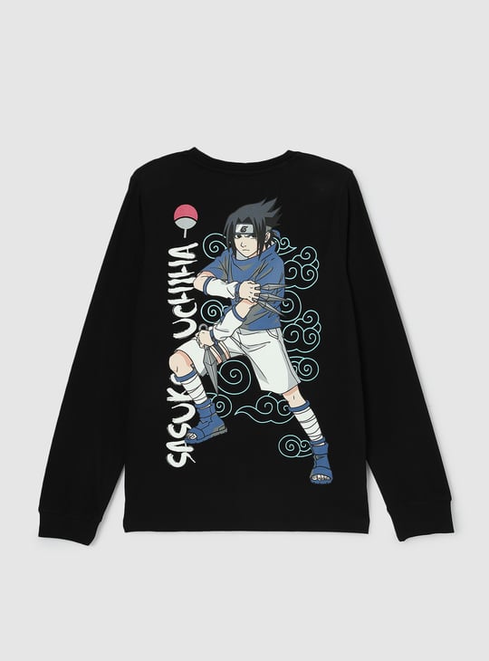 Boys Oversized Sasuke Printed T-shirt