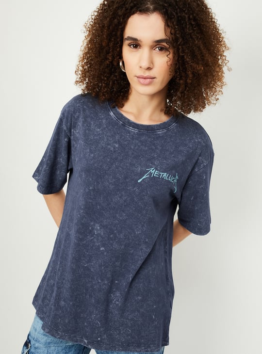 Women Metallica Back Printed T-shirt