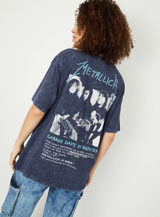 Women Metallica Back Printed T-shirt