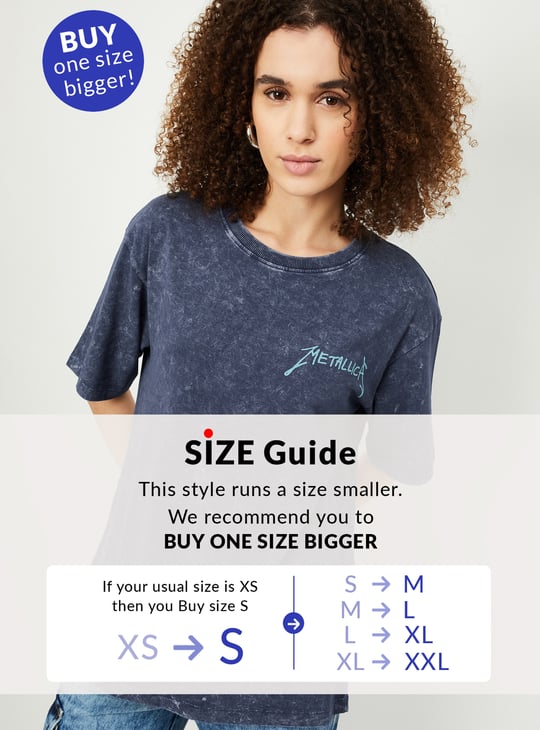 Women Metallica Back Printed T-shirt