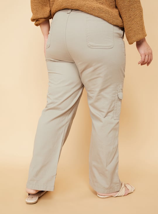 Women Solid Cargo Trousers