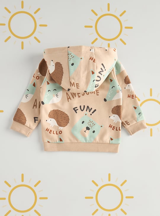 Boys All-Over Printed Hooded Sweatshirt