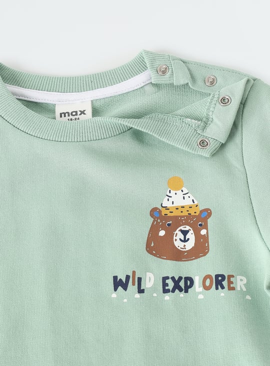 Boys Printed Sweatshirt with Joggers