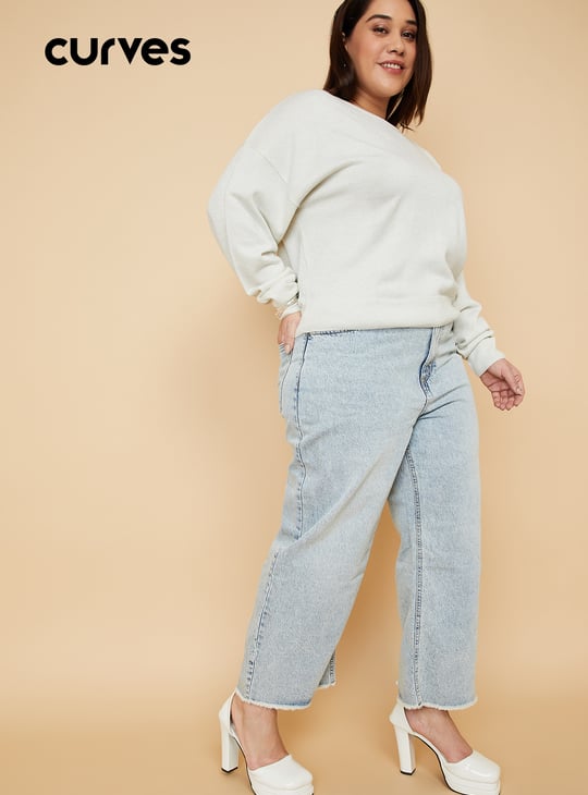 Women Straight Fit Washed Jeans