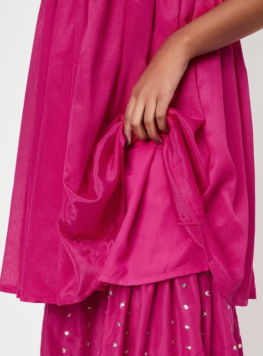 Kalki x Max Women Embroidered Flared Kurta Set