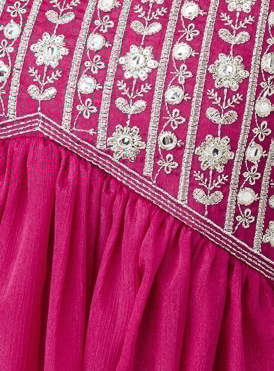 Kalki x Max Women Embroidered Flared Kurta Set