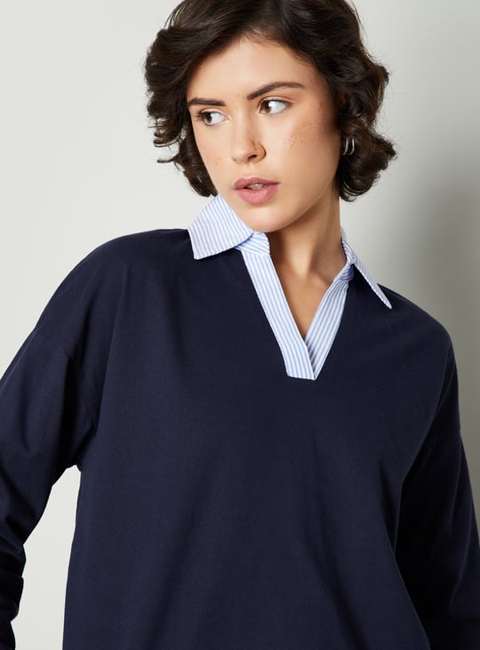 Women Striped Twofer Top