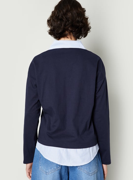 Women Striped Twofer Top