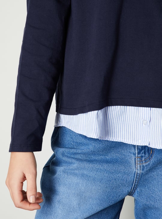 Women Striped Twofer Top