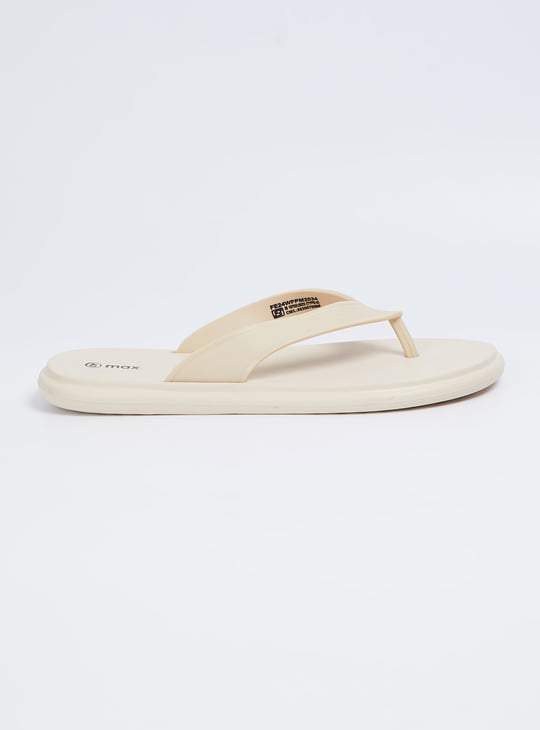 Women Solid V-Strap Slippers