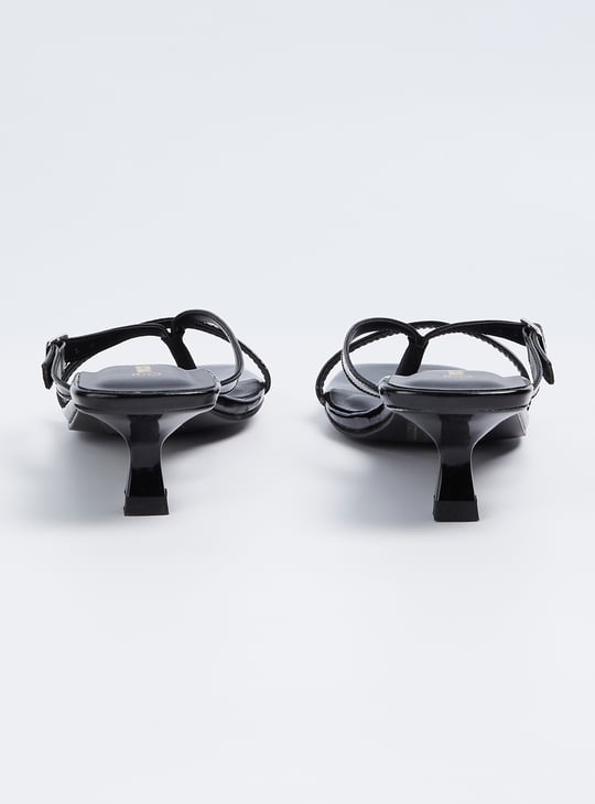 Women Solid Strappy Kitten Heels