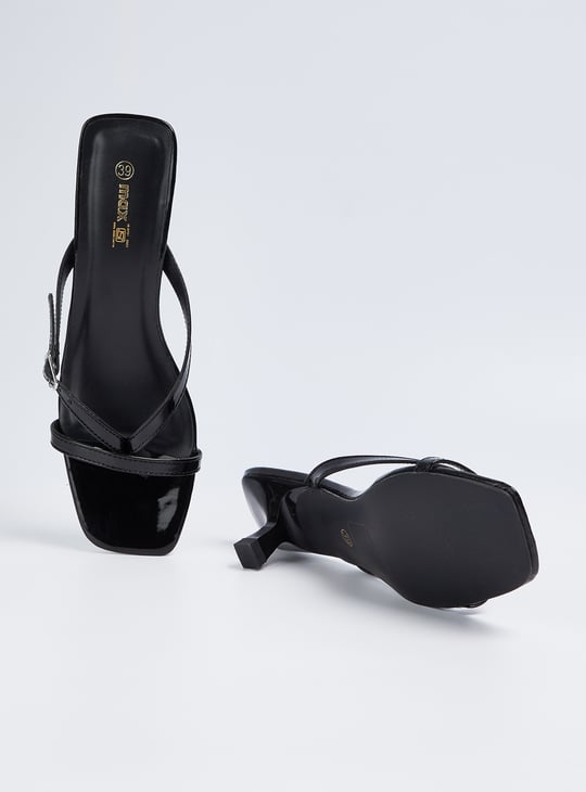 Women Solid Strappy Kitten Heels