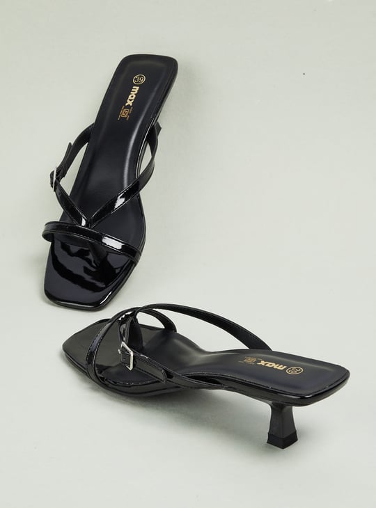 Women Solid Strappy Kitten Heels