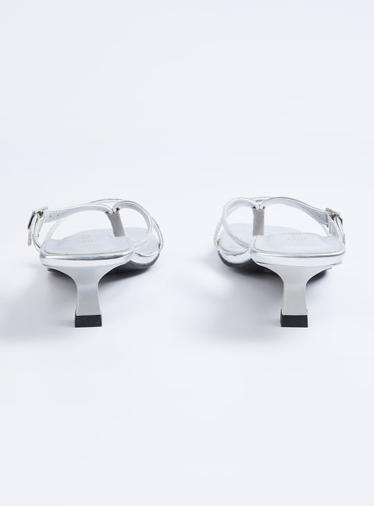 Women Solid Strappy Kitten Heels