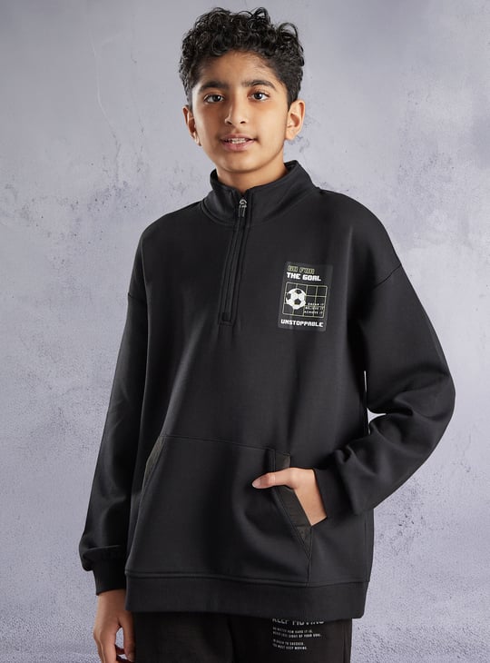 Boys Oversized Printed Sweatshirt