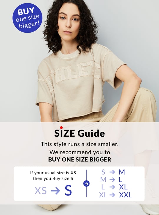 Women Embroidered Crop Boxy T-shirt