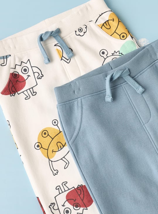 Boys Printed Joggers - Pack of 2