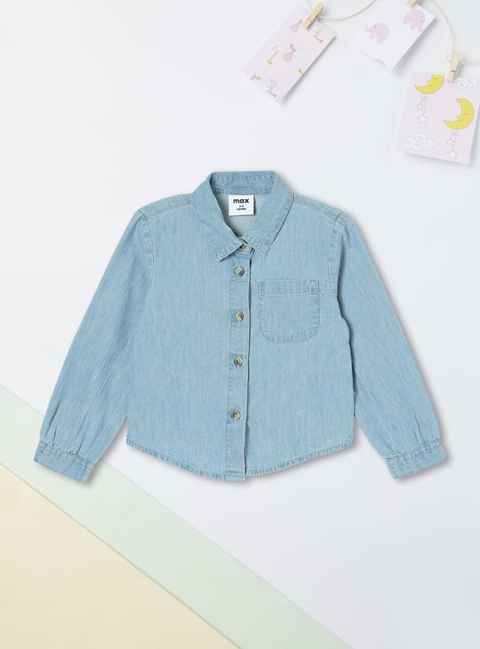 Baby Boy Denim Shirts For Baby Girl Girls Washed Denim Shirt