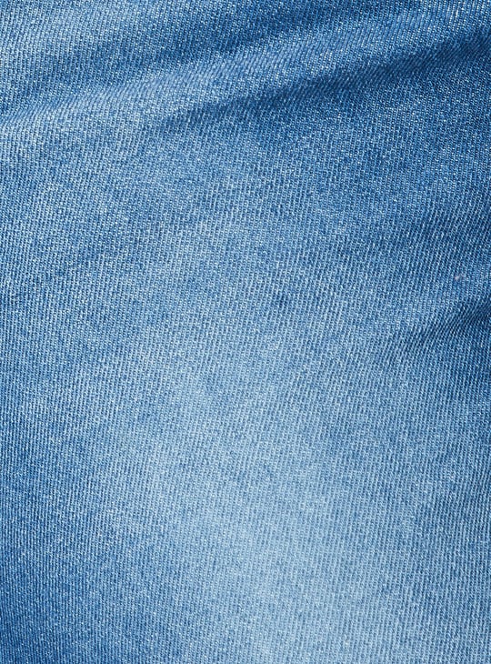 Girls Relaxed Fit Washed Denim Shorts