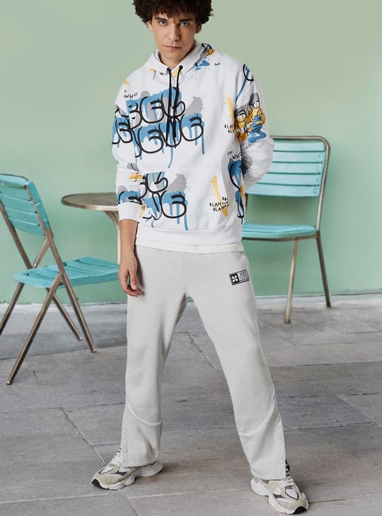 Men Printed Hooded Sweatshirt