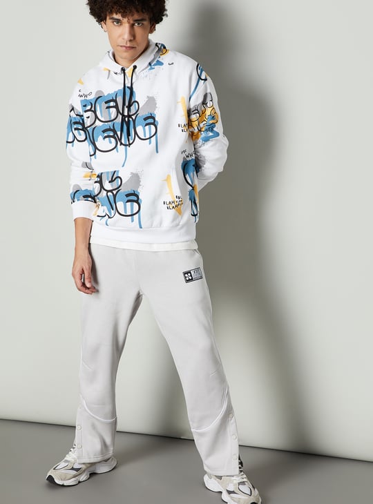 Men Printed Hooded Sweatshirt