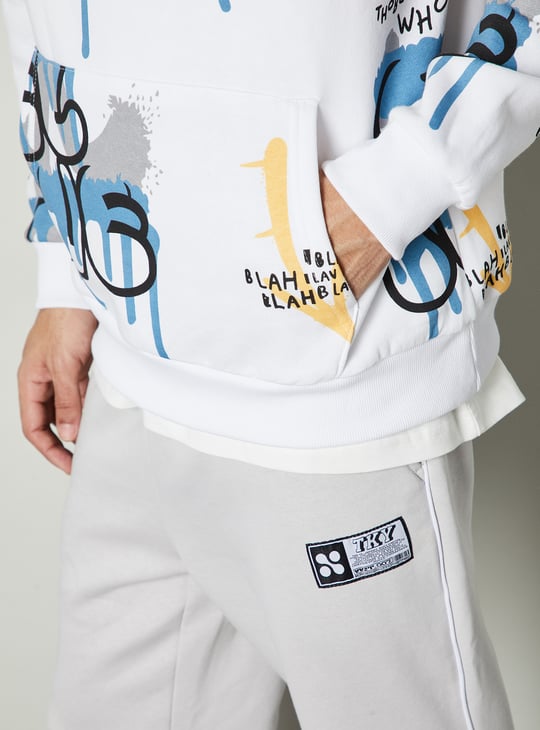 Men Printed Hooded Sweatshirt