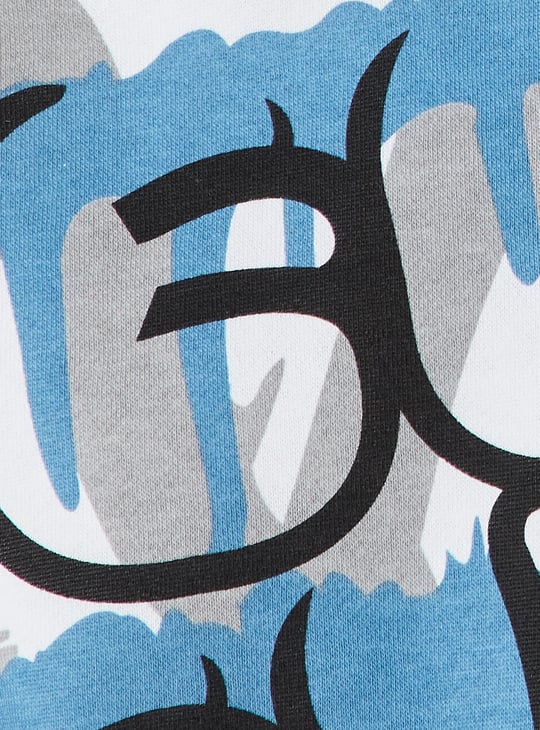 Men Printed Hooded Sweatshirt