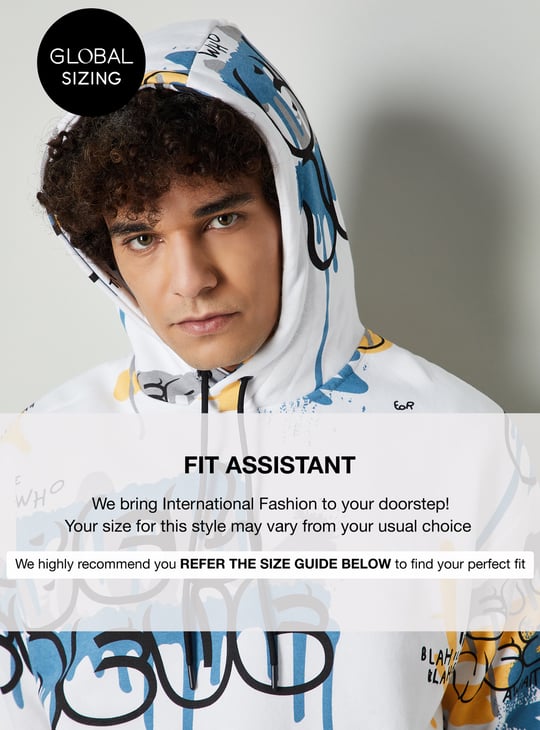 Men Printed Hooded Sweatshirt