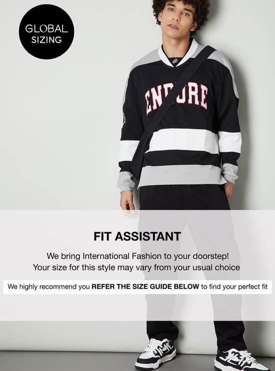 Men Striped Baseball Collar Sweatshirt