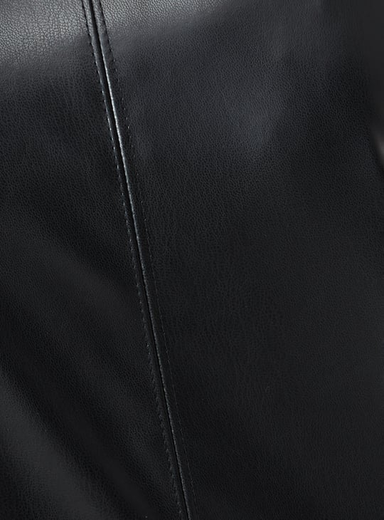 Girls Solid Pinafore Dress with T-shirt