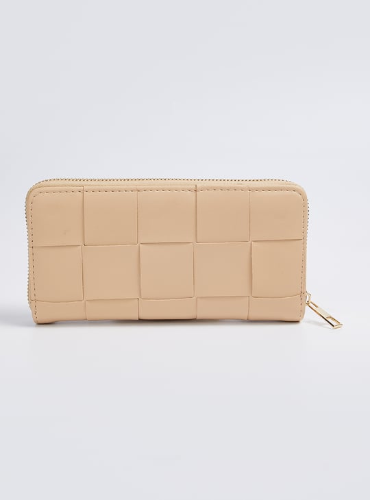 Women Solid Zip Around Wallet