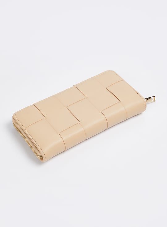 Women Solid Zip Around Wallet