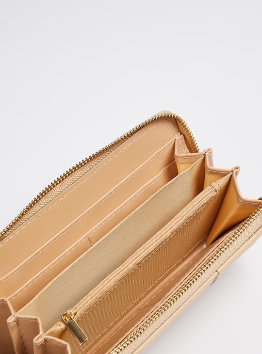 Women Solid Zip Around Wallet