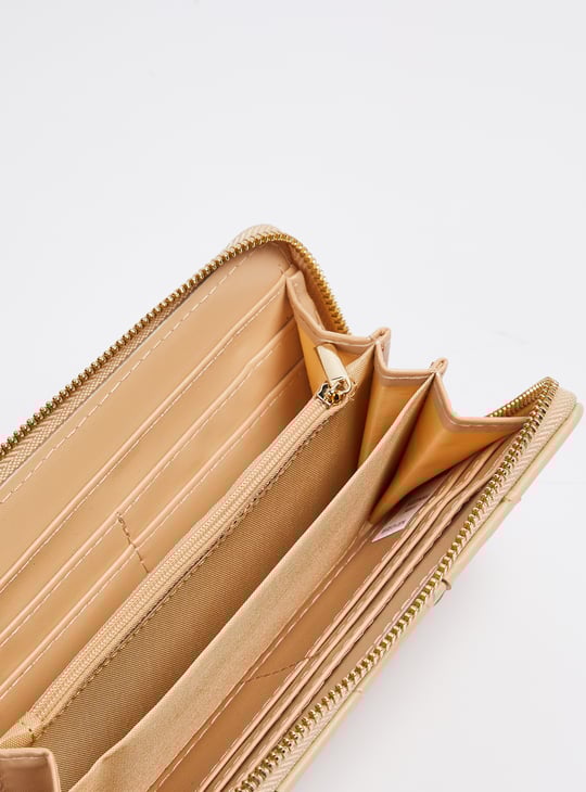 Women Solid Zip Around Wallet