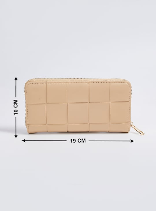 Women Solid Zip Around Wallet