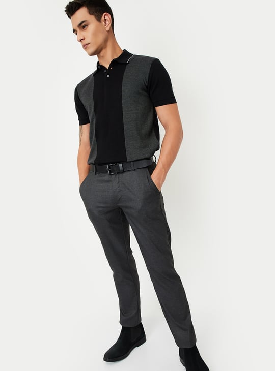 Men Colourblock Polo T-shirt