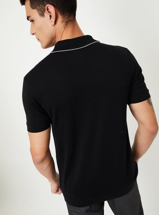 Men Colourblock Polo T-shirt